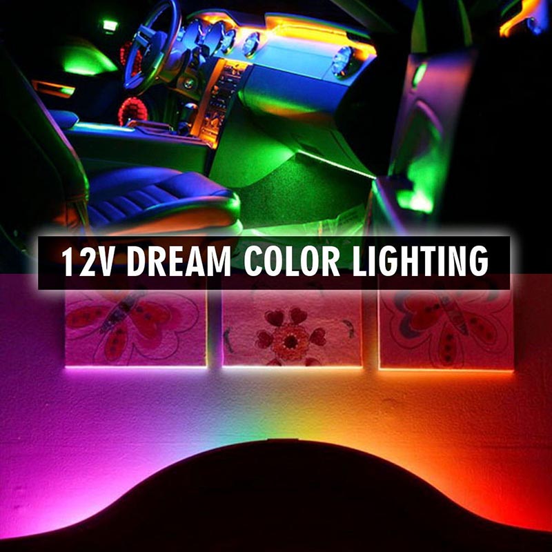 SuperLightingLED Dream Color LED Module Kit Waterproof IP67 DC12V 5050 LED Pixel String 20 pcs with 24 Keys Remote + IR Controller + 12v Power supply